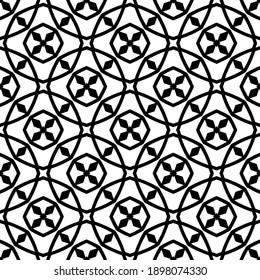 Black and white texture. Abstract seamless geometric pattern.