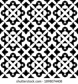 Black and white texture. Abstract seamless geometric pattern.