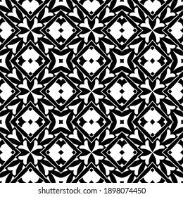 Black and white texture. Abstract seamless geometric pattern.