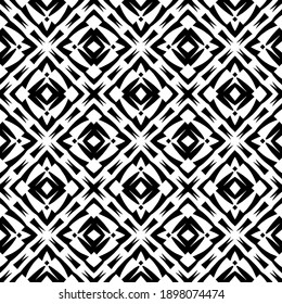 Black and white texture. Abstract seamless geometric pattern.