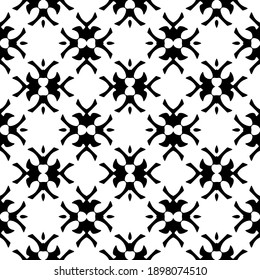 Black and white texture. Abstract seamless geometric pattern.