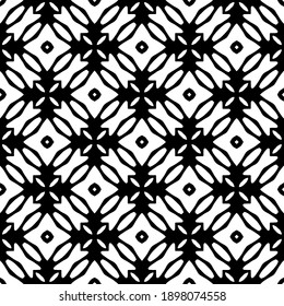 Black and white texture. Abstract seamless geometric pattern.