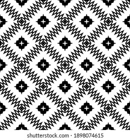 Black and white texture. Abstract seamless geometric pattern.