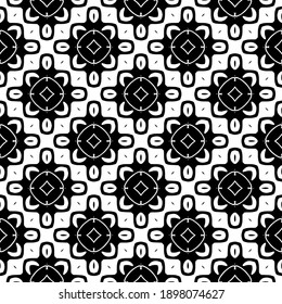 Black and white texture. Abstract seamless geometric pattern.