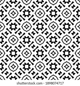 Black and white texture. Abstract seamless geometric pattern.