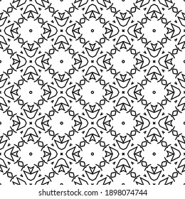 Schwarz-Weiß-Textur. Abstraktes, nahtloses geometrisches Muster.