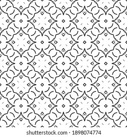 Black and white texture. Abstract seamless geometric pattern.