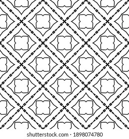 Black and white texture. Abstract seamless geometric pattern.