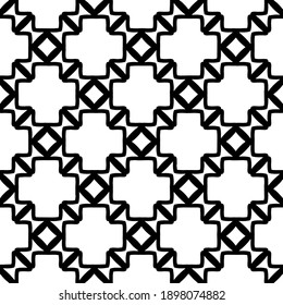 Black and white texture. Abstract seamless geometric pattern.