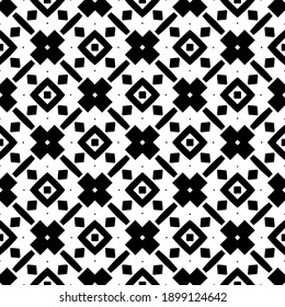 Black and white texture. Abstract seamless geometric pattern.