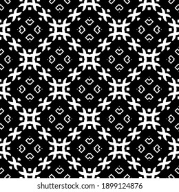 Black and white texture. Abstract seamless geometric pattern.