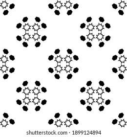 Black and white texture. Abstract seamless geometric pattern.