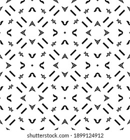 Textura en blanco y negro. Resumen de un patrón geométrico sin fisuras.