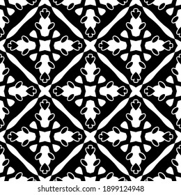 Black and white texture. Abstract seamless geometric pattern.