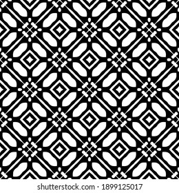Black and white texture. Abstract seamless geometric pattern.