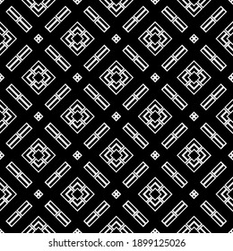 Black and white texture. Abstract seamless geometric pattern.