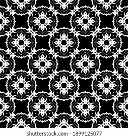 Black and white texture. Abstract seamless geometric pattern.