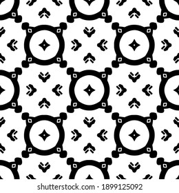Black and white texture. Abstract seamless geometric pattern.