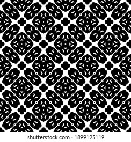 Black and white texture. Abstract seamless geometric pattern.
