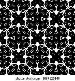 Black and white texture. Abstract seamless geometric pattern.
