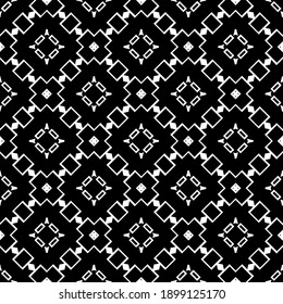 Black and white texture. Abstract seamless geometric pattern.