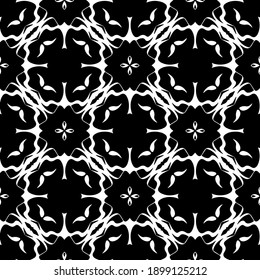 Black and white texture. Abstract seamless geometric pattern.