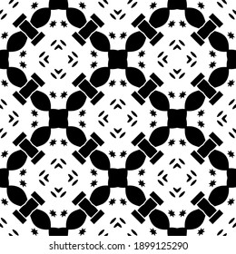 Schwarz-Weiß-Textur. Abstraktes, nahtloses geometrisches Muster.