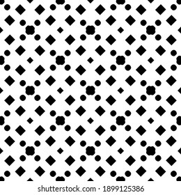 Black and white texture. Abstract seamless geometric pattern.