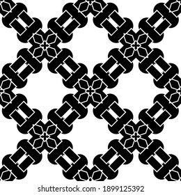 Black and white texture. Abstract seamless geometric pattern.