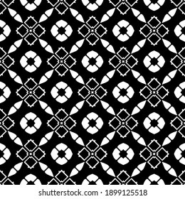 Black and white texture. Abstract seamless geometric pattern.