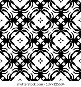 Schwarz-Weiß-Textur. Abstraktes, nahtloses geometrisches Muster.