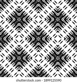 Black and white texture. Abstract seamless geometric pattern.