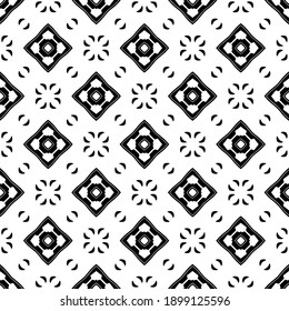 Black and white texture. Abstract seamless geometric pattern.