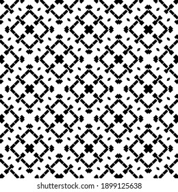 Black and white texture. Abstract seamless geometric pattern.
