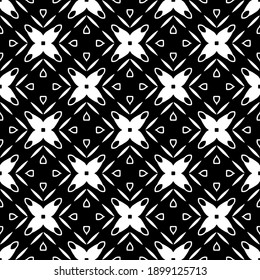 Black and white texture. Abstract seamless geometric pattern.