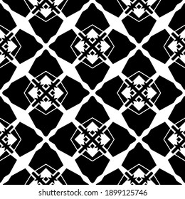 Black and white texture. Abstract seamless geometric pattern.
