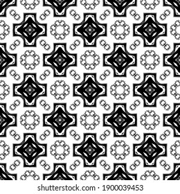 Black and white texture. Abstract seamless geometric pattern.