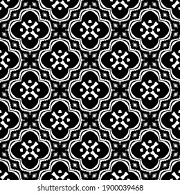 Schwarz-Weiß-Textur. Abstraktes, nahtloses geometrisches Muster.