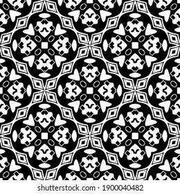 Black and white texture. Abstract seamless geometric pattern.