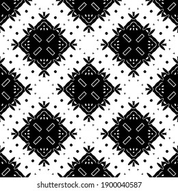 Black and white texture. Abstract seamless geometric pattern.