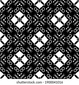 Black and white texture. Abstract seamless geometric pattern.