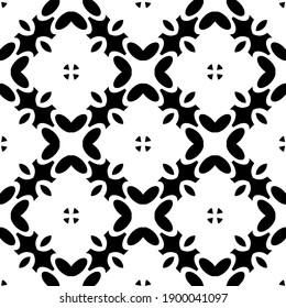 Black and white texture. Abstract seamless geometric pattern.