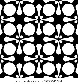 Black and white texture. Abstract seamless geometric pattern.