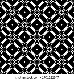 Schwarz-Weiß-Textur. Abstraktes, nahtloses geometrisches Muster.