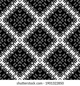 Black and white texture. Abstract seamless geometric pattern.