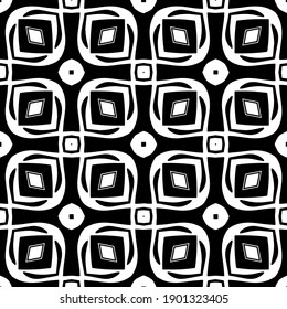 Black and white texture. Abstract seamless geometric pattern.