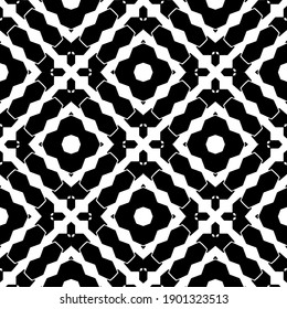 Black and white texture. Abstract seamless geometric pattern.