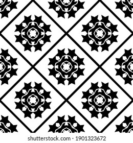 Schwarz-Weiß-Textur. Abstraktes, nahtloses geometrisches Muster.
