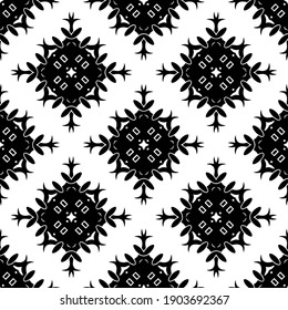 Black and white texture. Abstract seamless geometric pattern.