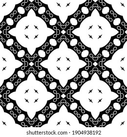 Black and white texture. Abstract seamless geometric pattern.